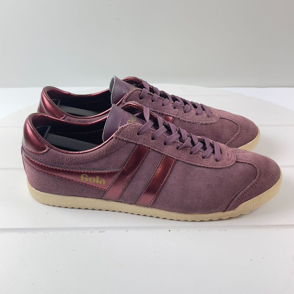 Gola Suede Womens Size 9 Trainer Shoes Lace Up Retro Sneaker Windsor Wine
